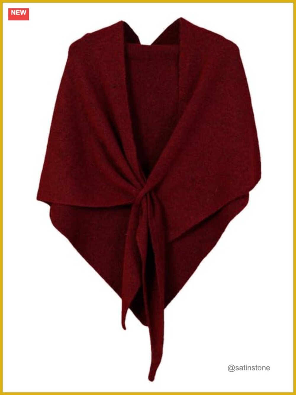Wool Blend Triangle Shawl Wrap Women Warm Winter Scarf Neck Warmer